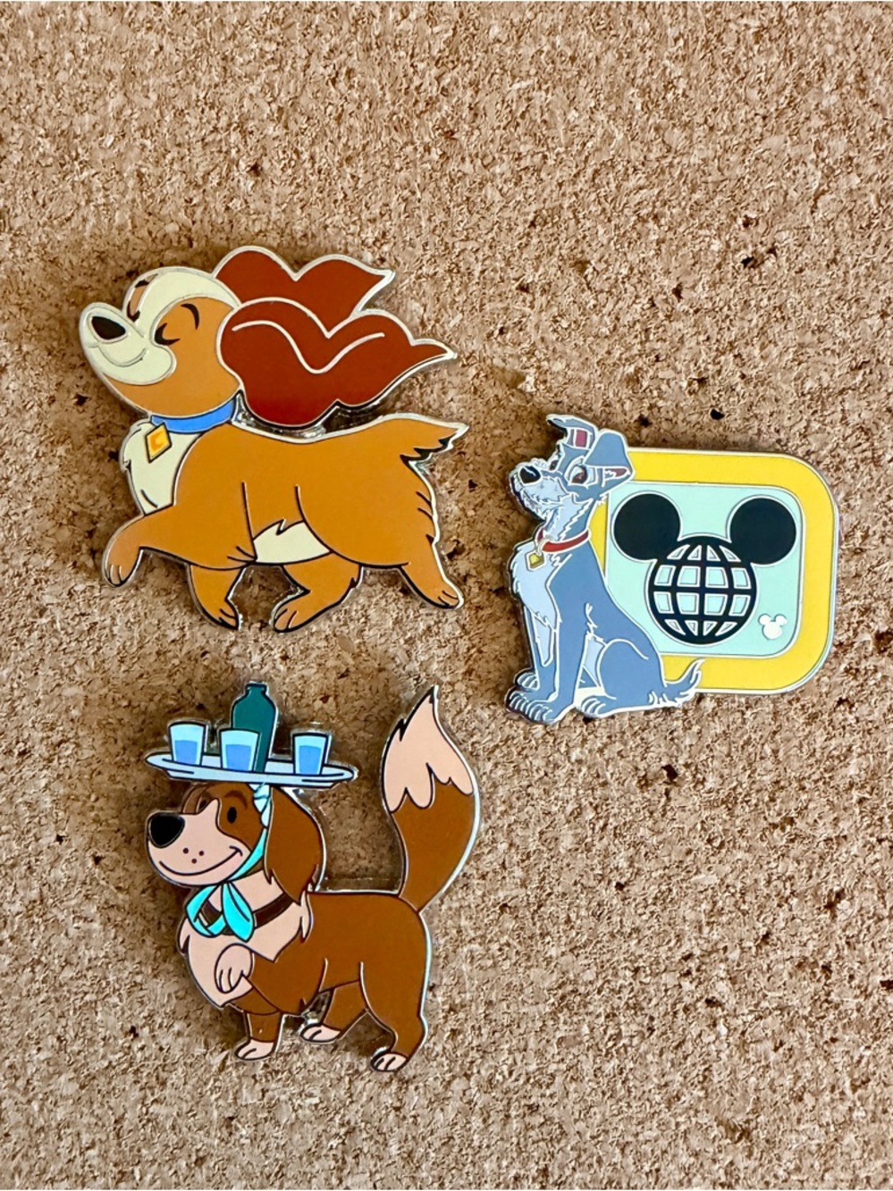 Disney Dogs Enamel Pins - Set of 3 Diamond Pins